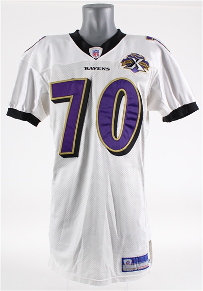 2005 Matt Katula Baltimore Ravens Game Worn Road Jersey (MEARS A10)