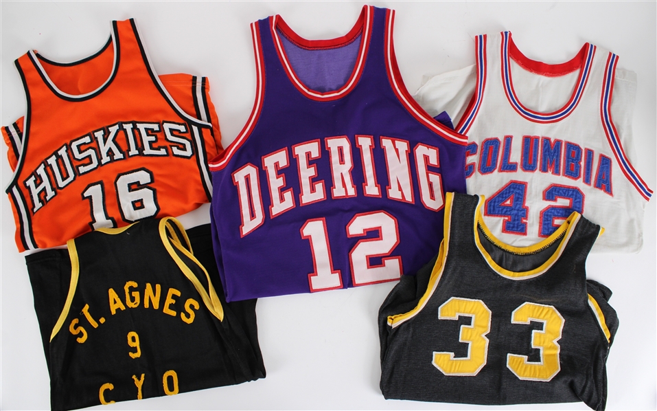1950s-60s College & High School Basketball Jerseys (Lot of 10)