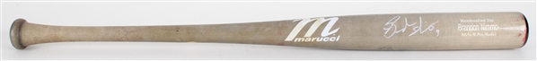 2025 Brandon Nimmo NY Mets Signed Game Used Bat (JSA)(MEARS A8)