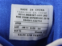 2014 Karl-Anthony Towns Kentucky Signed Game Worn Sneakers (MEARS LOA)(PSA/DNA)