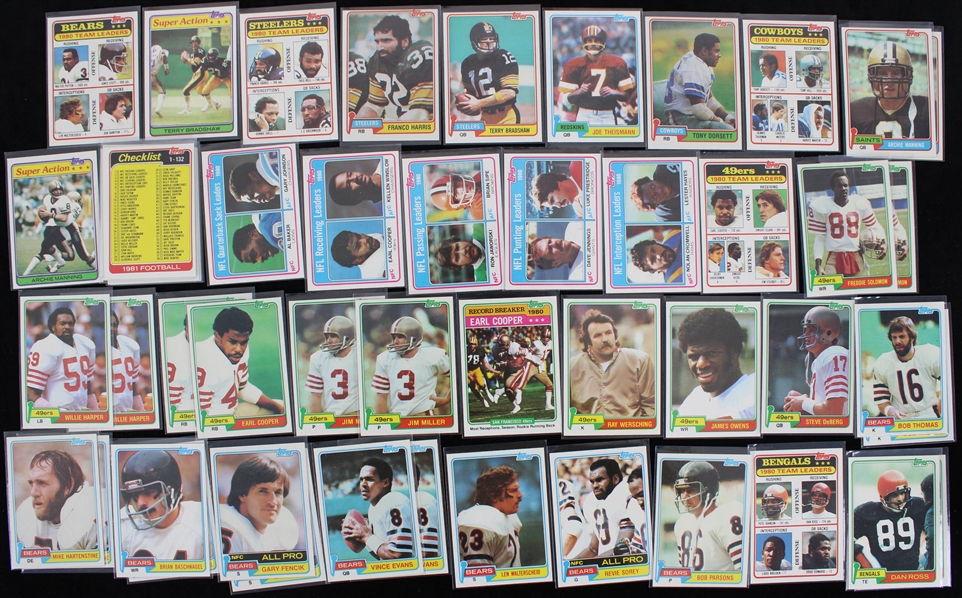 1981 Topps Singles Football Cards (Lot of 500+)