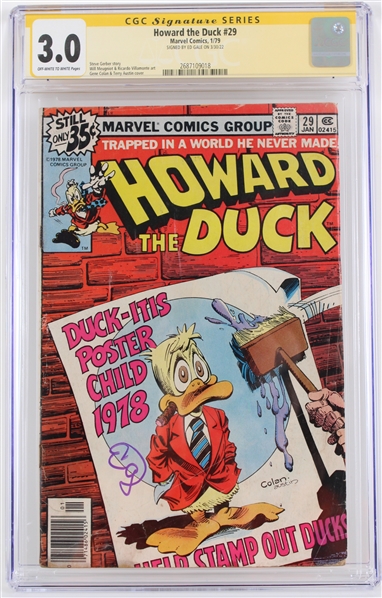 1978 Ed Gale Howard the Duck Signed #29 Marvel Comic (CGC 3.0 Slabbed)