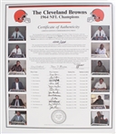 1994 Cleveland Browns NFL Champions Multi Signed LE 27x32 Print (JSA) 