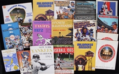 1970s-80s Milwaukee Brewers Media Guides, Yearbooks, Programs (Lot of 55)