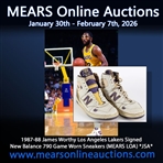 1987-88 James Worthy Los Angeles Lakers Signed New Balance 790 Game Worn Sneakers (MEARS LOA) *JSA*