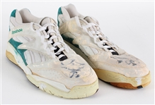 1993 Sawn Kemp Seattle Supersonics Signed Reebok Game Worn Sneakers (MEARS LOA) *JSA*