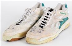 1993 Sawn Kemp Seattle Supersonics Signed Reebok Game Worn Sneakers (MEARS LOA) *JSA*
