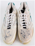 1993 Sawn Kemp Seattle Supersonics Signed Reebok Game Worn Sneakers (MEARS LOA) *JSA*