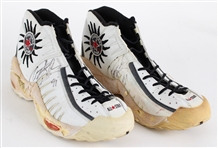 1997-98 Dennis Rodman Chicago Bulls Signed Converse Game Worn Sneakers (MEARS LOA) *JSA*