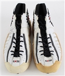 1997-98 Dennis Rodman Chicago Bulls Signed Converse Game Worn Sneakers (MEARS LOA) *JSA*