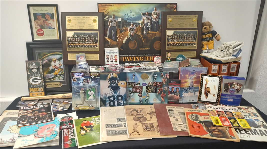 1960s-2000s Baseball, Football, Basketball Collection (Lot of 40+)