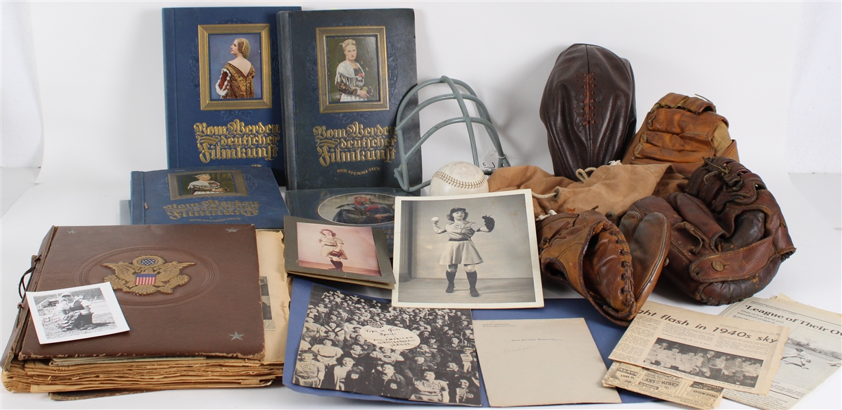 1940s-90s All American Girls Professional Baseball League Photos, Scrapbook, and more (Lot of 17)
