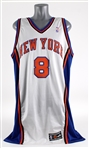 2000-01 Latrell Sprewell New York Knicks Signed Game Worn Home Jersey (MEARS A5 / JSA)