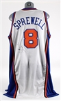 2000-01 Latrell Sprewell New York Knicks Signed Game Worn Home Jersey (MEARS A5 / JSA)
