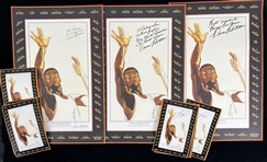 1970-74 Oscar Robertson Milwaukee Bucks Signed 15"x23" Prints (Lot of 15)(JSA)