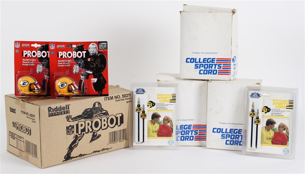 1988-2000 Green Bay Packers Probot w/ Original Box & Buffaloes Sports Cords (Lot of 4 Boxes)