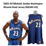 2002-03 Michael Jordan Washington Wizards Road Jersey (MEARS A5)