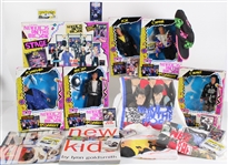 1980s-90s New Kids on the Block Memorabilia - Lot of 75+ w/ Figures, Apparel, Tapes/CDs/VHS, Publications & More