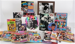 1980's-90's New Kids on the Block Memorabilia - Lot of 75+ w/ Figures, Apparel, Tapes/CDs/VHS, Publications & More