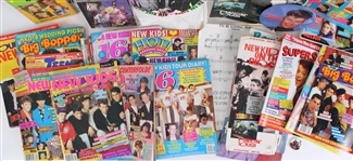1980's-90's New Kids on the Block Memorabilia - Lot of 75+ w/ Figures, Apparel, Tapes/CDs/VHS, Publications & More