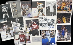 1960s-2000s Baseball, Basketball, Football, Hockey Signed 8x10 Photos & more (Lot of 40+)