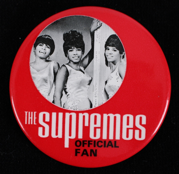 1960s The Supremes 2.5" Official Fan Pinback Button 