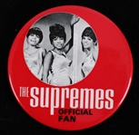 1960s The Supremes 2.5" Official Fan Pinback Button 