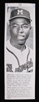 1957 Hank Aaron Milwaukee Braves 3"x10" Press Photo 