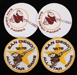 1978 San Diego Padres All Star Game 3.5" Patches & Stickers (Lot of 4)
