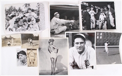 1940s-60s Baseball & Football 8x10 Press Photos w/ Casey Stengel, Ted Williams & more (Lot of 30)
