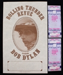 1975-76 Bob Dylan Rolling Thunder Revue Tickets & 5"x8" Flyer (Lot of 3)