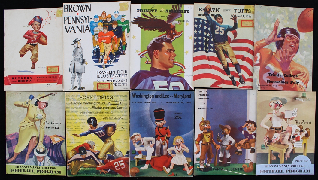 1929-1945 Football Programs (Lot of 24)