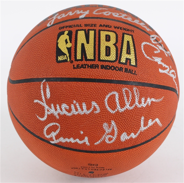 1971 NBA Champion Milwaukee Bucks Multi Signed Basketball w/ 10 Signatures Including Oscar Robertson, Bob Dandridge, Jon McGlocklin & More (JSA)