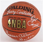1971 NBA Champion Milwaukee Bucks Multi Signed Basketball w/ 10 Signatures Including Oscar Robertson, Bob Dandridge, Jon McGlocklin & More (JSA)