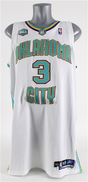 2006 Chris Paul New Orleans / Oklahoma City Thunder Game Worn Alternate Jersey (MEARS A5) Rookie Season