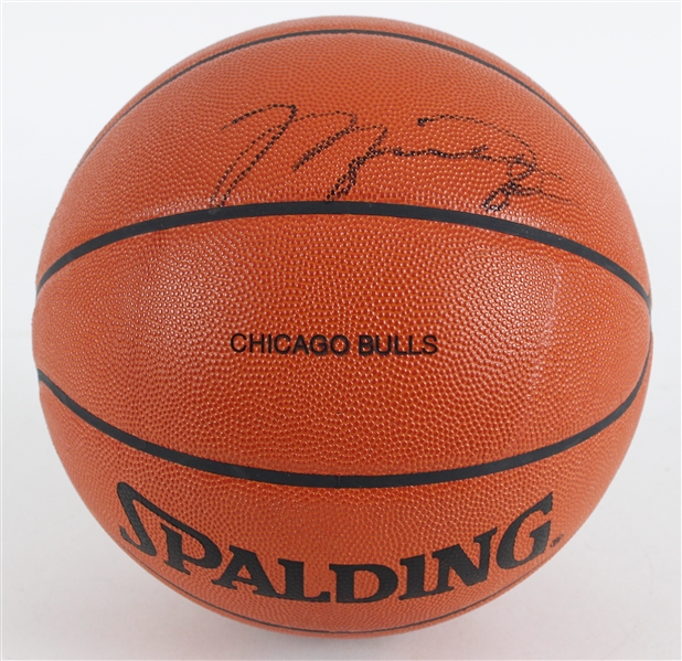 1990s Chicago Bulls ONBA Stern Basketball w/ Michael Jordan Clubhouse Autograph 
