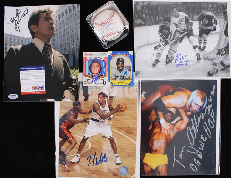 1980s-90s Baseball, Football, Basketball Signed 8"x10" Photos & more (Lot of 9)