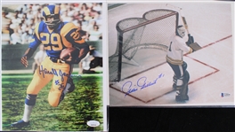 1980s-90s Baseball, Football, Basketball Signed 8x10 Photos & more (Lot of 9)