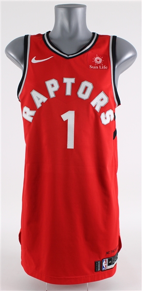 2019-20 Patrick McCaw Toronto Raptors Signed Icon Edition Game Worn Jersey (MEARS LOA)