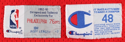 1992-93 Clarence Weatherspoon Philadelphia 76ers Signed Game Worn Road Jersey (MEARS LOA)