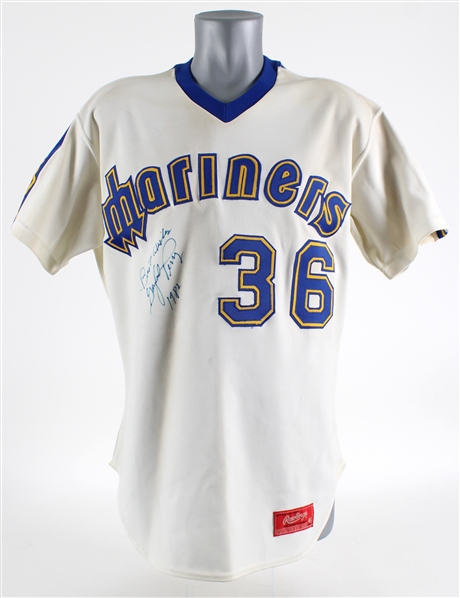 1983 Gaylord Perry Seattle Mariners Signed Game Worn Home Jersey (JSA) MEARS LOA