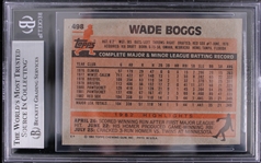 1983 Wade Boggs Boston Red Sox #498 Topps Slabbed Card (Beckett 7 NEAR MINT)