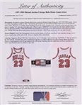 1997-98 Michael Jordan Chicago Bulls Home NBA Jersey (MEARS LOA & SIA) Possibly Worn For  One Game