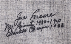 1930-41 Joe Moore NY Giants Signed Post Retirement Jersey (JSA)