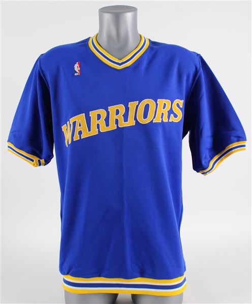 1989-90 Golden State Warriors Sand Knit Warm Up Shooting Shirt #5 written on tag