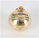 1928-1929 Coach George F Veenker Michigan Basketball 3/4 Pendant 