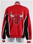 1987-89 Chicago Bulls Warm Up Jacket #23 Written in Black Marker (MEARS LOA)