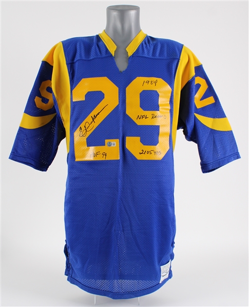 1983-85 Eric Dickerson Los Angeles Rams Signed Home Jersey (MEARS A5)(Beckett)