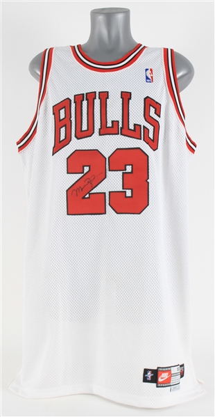 1997-98 Michael Jordan Chicago Bulls Pro Cut Home Jersey (MEARS LOA)
