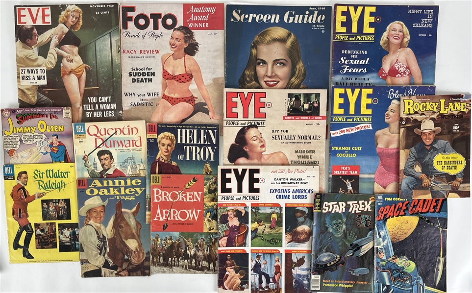 1940s-70s Mens Magazines Eye, Foto, Comic Books & more (Lot of 16)